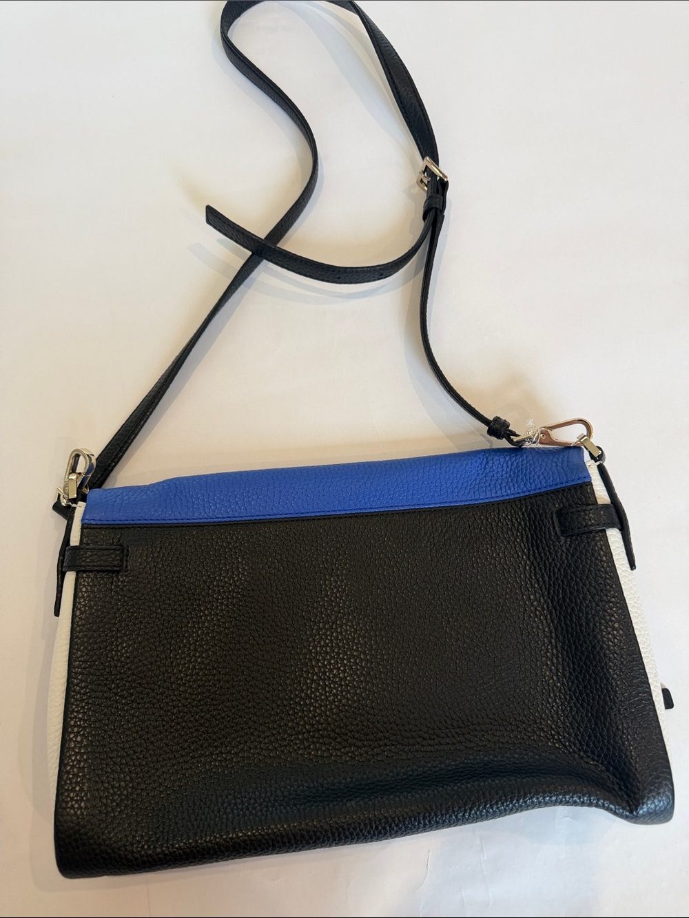 kate spade Blue and Black Leather Colorblock Crossbody Bag - Picture 5 of 8